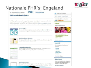 Nationale PHR’s: Engeland