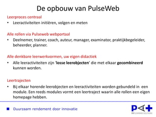 ….naar het organiseren van leeractiviteiten rondom mensen en hun werk. 