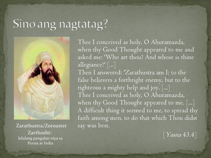 Ano Ang Bansang Sinilangan Ng Zoroastrianismo Brainly