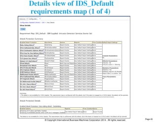Details view of IDS_Default 
requirements map (1 of 4) 
© Copyright International Business Machines Corporation 2014. All rights reserved. 
Page 45 
 