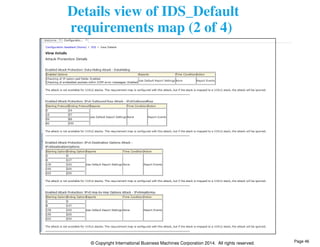 Details view of IDS_Default 
requirements map (2 of 4) 
© Copyright International Business Machines Corporation 2014. All rights reserved. 
Page 46 
 
