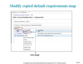 Modify copied default requirements map 
next page 
© Copyright International Business Machines Corporation 2014. All rights reserved. 
Page 51 
 