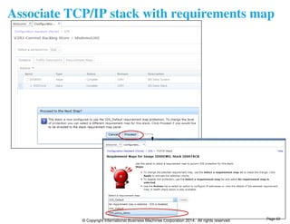 Associate TCP/IP stack with requirements map 
© Copyright International Business Machines Corporation 2014. All rights reserved. 
Page 63 
 