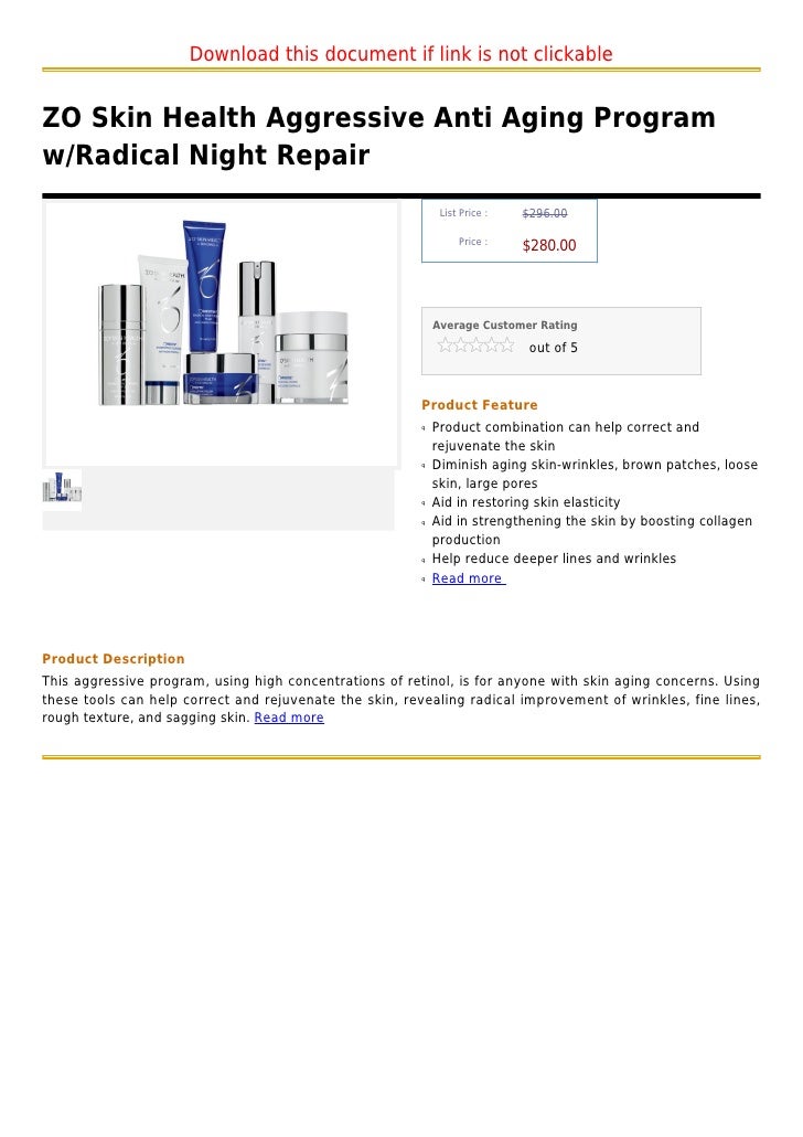 zo anti aging program