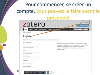 Plan communication I. OBLET et C. MORCAMP 10
Pour commencer, se créer un
compte, vous pouvez le faire avant le
présentiel
 