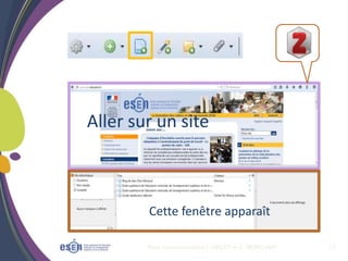Plan communication I. OBLET et C. MORCAMP 17
Aller sur un site
Cette fenêtre apparaît
 