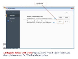 activating zotero in word activating zotero in word