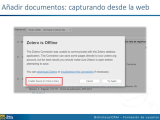 Añadir documentos: capturando desde la web
 