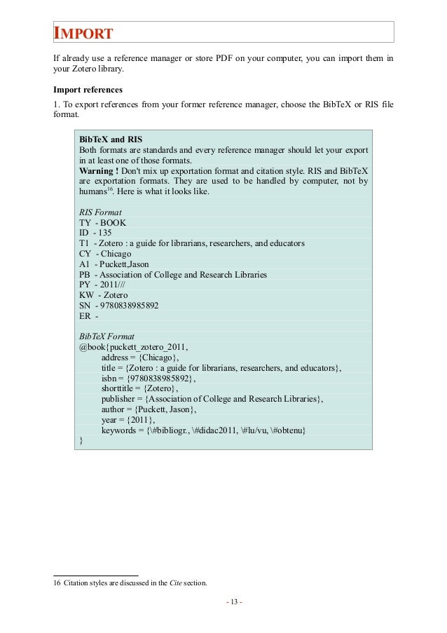 Zotero collecting, managing, sharing and citing