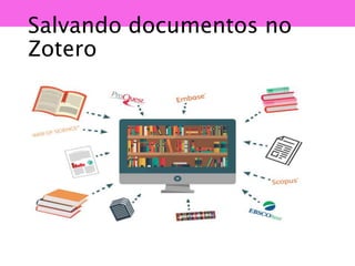Salvando documentos no
Zotero
 