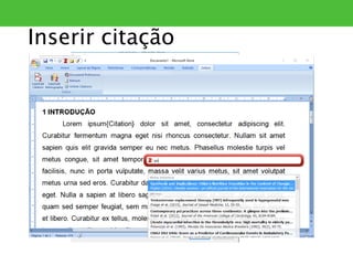 Inserir citação
 