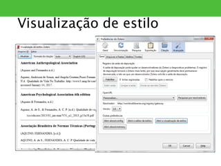 Visualização de estilo
 