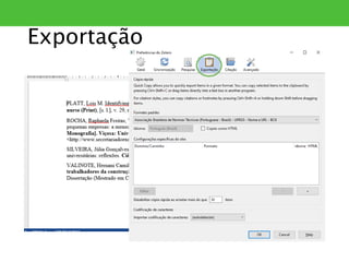 Exportação
 