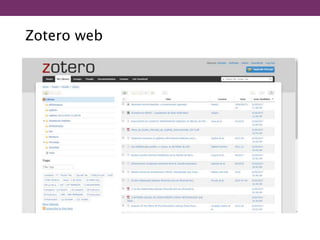 Zotero web
 
