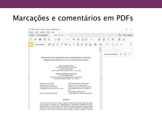 Marcações e comentários em PDFs
 