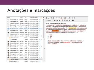 Anotações e marcações
 