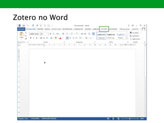 Zotero no Word
 