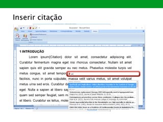 Inserir citação
 