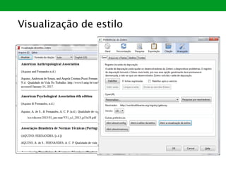 Visualização de estilo
 