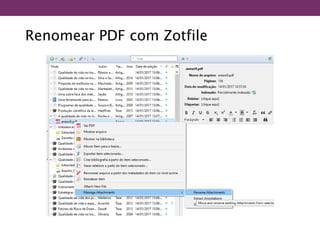 Renomear PDF com Zotfile
 