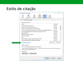 Estilo de citação
 