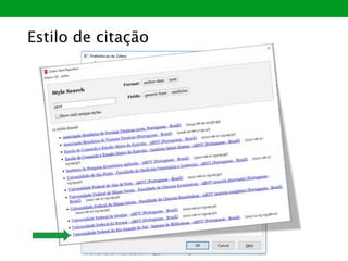 Estilo de citação
 
