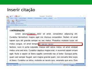 Inserir citação
 