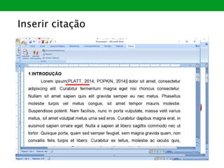 Inserir citação
 