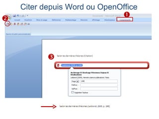 Citer depuis Word ou OpenOffice
                             




           
 