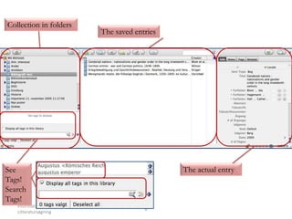 Informations- og
Litteratursøgning
6
Collection in folders
The saved entries
The actual entrySee
Tags!
Search
Tags!
 
