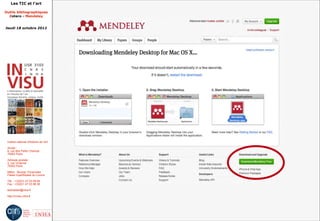 Les TIC et l'art

Outils bibliographiques
  Zotero - Mendeley


Jeudi 18 octobre 2012




 Institut national d'histoire de l'art

 Accès :
 6, rue des Petits Champs
 75002 Paris

 Adresse postale :
 2, rue Vivienne
 75002 Paris

 Métro : Bourse, Pyramides
 Palais royal/Musée du Louvre

 Tél. : +33(0)1 47 03 89 84
 Fax : +33(0)1 47 03 86 36

 lesticetlart@inha.fr

 http://invisu.inha.fr
 