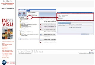 Les TIC et l'art

Outils bibliographiques
  Zotero - Mendeley


Jeudi 18 octobre 2012




 Institut national d'histoire de l'art

 Accès :
 6, rue des Petits Champs
 75002 Paris

 Adresse postale :
 2, rue Vivienne
 75002 Paris

 Métro : Bourse, Pyramides
 Palais royal/Musée du Louvre

 Tél. : +33(0)1 47 03 89 84
 Fax : +33(0)1 47 03 86 36

 lesticetlart@inha.fr

 http://invisu.inha.fr
 