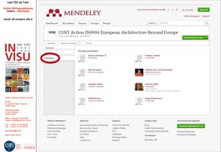 Les TIC et l'art

Outils bibliographiques
  Zotero - Mendeley


Jeudi 18 octobre 2012




 Institut national d'histoire de l'art

 Accès :
 6, rue des Petits Champs
 75002 Paris

 Adresse postale :
 2, rue Vivienne
 75002 Paris

 Métro : Bourse, Pyramides
 Palais royal/Musée du Louvre

 Tél. : +33(0)1 47 03 89 84
 Fax : +33(0)1 47 03 86 36

 lesticetlart@inha.fr

 http://invisu.inha.fr
 