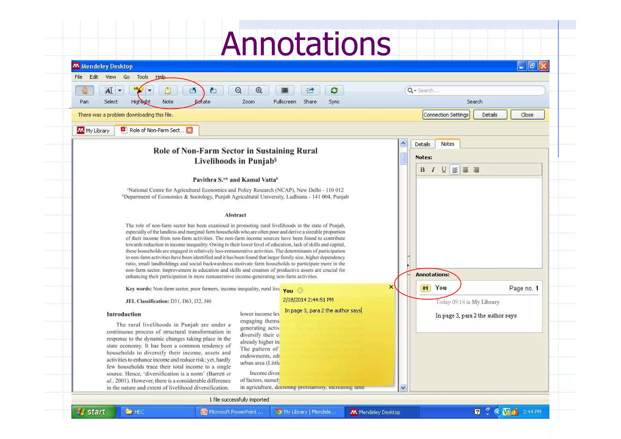 Annotations 
 