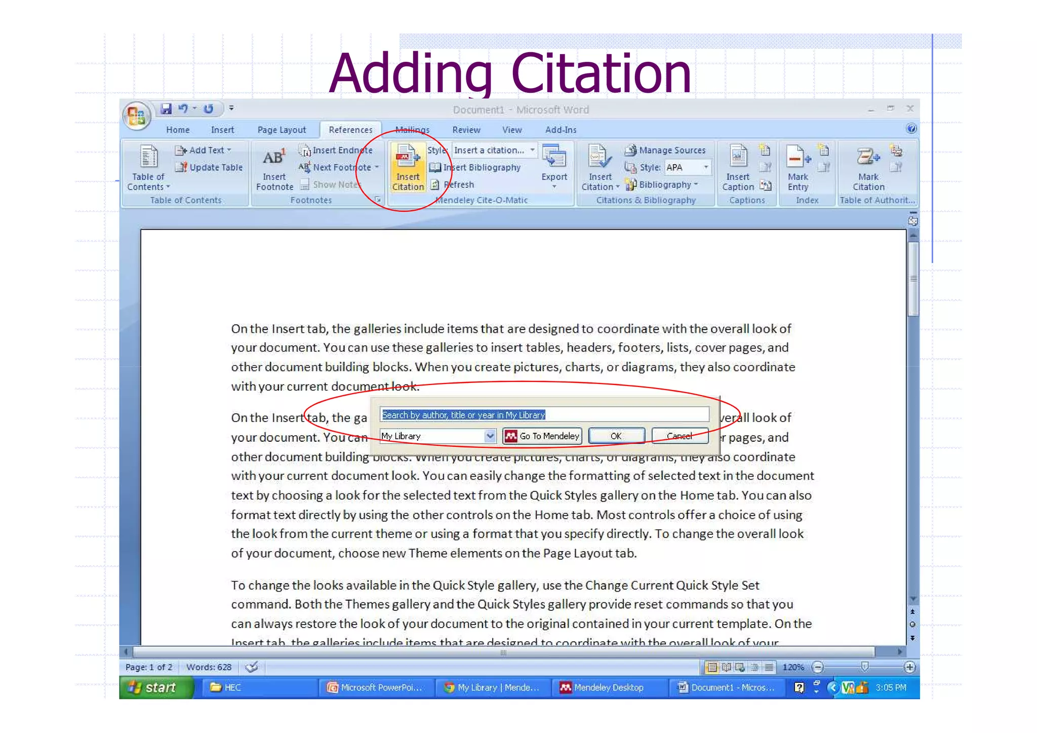Adding Citation 
 