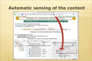 Automatic sensing of the content
 