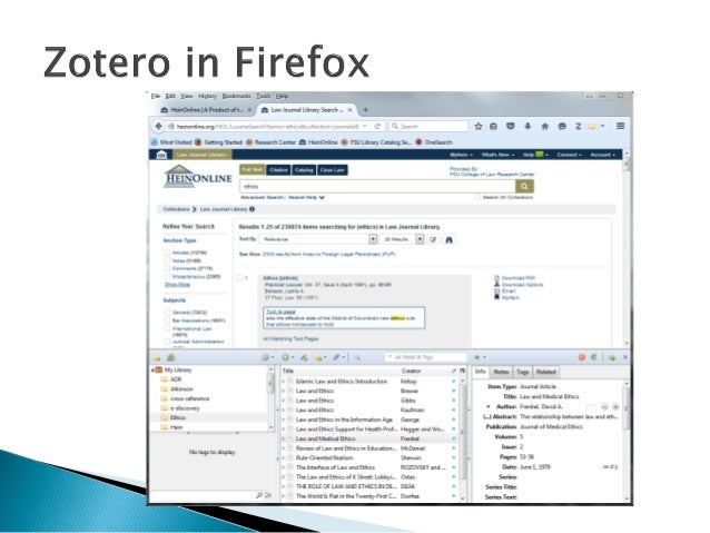 Zotero Citation Management Software