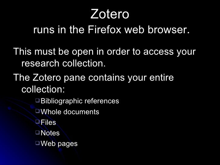 Zotero Presentation