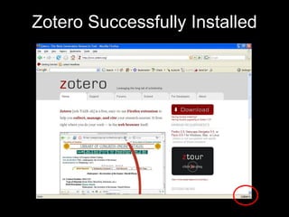 Zotero Successfully Installed 