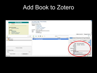 Add Book to Zotero 