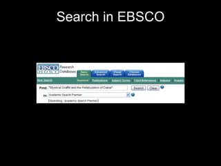 Search in EBSCO 