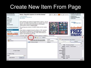 Create New Item From Page 