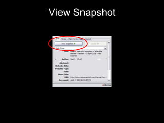 View Snapshot 
