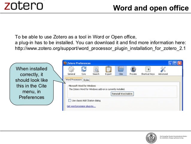 find zotero in word find zotero in word