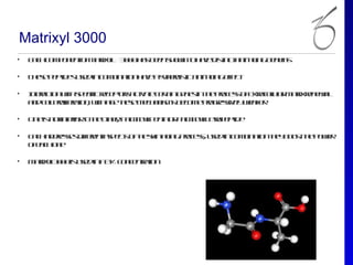 Matrixyl 3000
•   E c c m o e t f ary 3 0 h s enso nt h v d tc a ta in b n f
     a h o p n n o M t l 0 0 a b e h w o ae is t ni- g g e e s
                      ix ™                    in             it

•   T ee e t e ue inc m in tnh v a yeg t a ta in eet
     h s p pid s sd o b aio ae sn ris ni- g g fc
                                       ic         f

•   I eat nwhs eif rc pos civt cr ing n s te rcs o et cll m t rn wl
    n rcio it p cic ee tr a tae et e e in h po es f x aeu r ar e e a
     t                              a                r la    ix
    a dc l rl rtn wha e h s m c a is s eo e rges e wae
     n e po eaio , it g tee eh n m b c m po rsivl ekr
         l if                                     y

•   O e n t f io t te te, P lityP na r a ityT t p pid
     n is o in r ro h oh r a ol e t o P l oler e t e
              e             m           m      a

•   E c a dess ifrn ap cs fh sina in po es ue inc m in tnte b oth p wr
     a h d rse df e t s et o te k g g rcs, sd o b aio h y o s te o e
                e
    o ec o e
     fah n

•   M t y3 0 is sdina % c n e t tn
     ar l0 0 ue
       ix            3 o c nr io
                               a
 