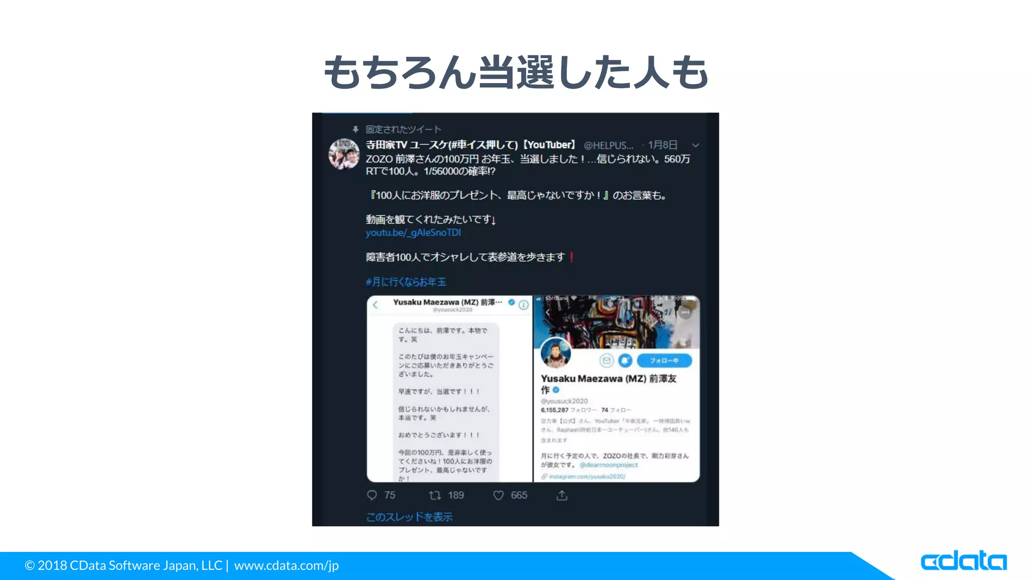 © 2018 CData Software Japan, LLC | www.cdata.com/jp
もちろん当選した人も
 