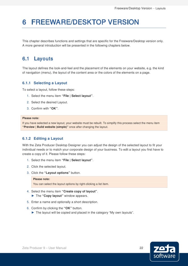 Zeta Producer 9 Cms Online Manual