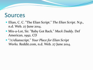Introduction to Elianscript | PPTX
