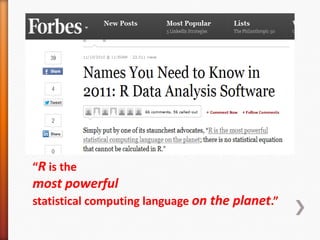 R and Rcmdr Statistical Software | PPTX