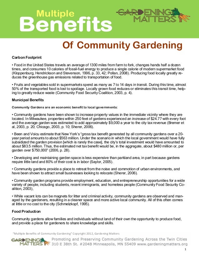 Multiple Benefits Of School Gardening